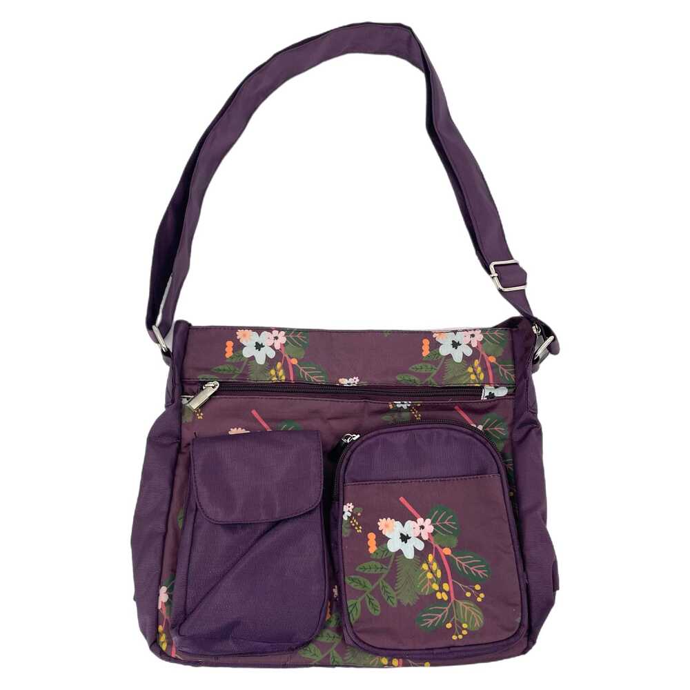 Gold Coast Purple Crossbody Bag Floral Small Zip